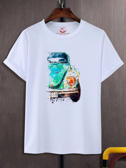 unisex white graphic printed t-shirt - 20847587 - Very Small Image - 1