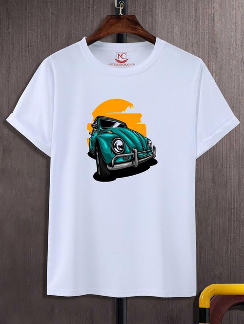 unisex white polyester graphic t-shirt - 20847588 - Very Small Image - 1