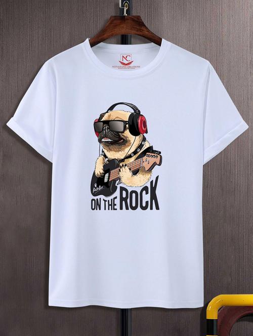 unisex white graphic printed t-shirt - 20847592 - Very Small Image - 1