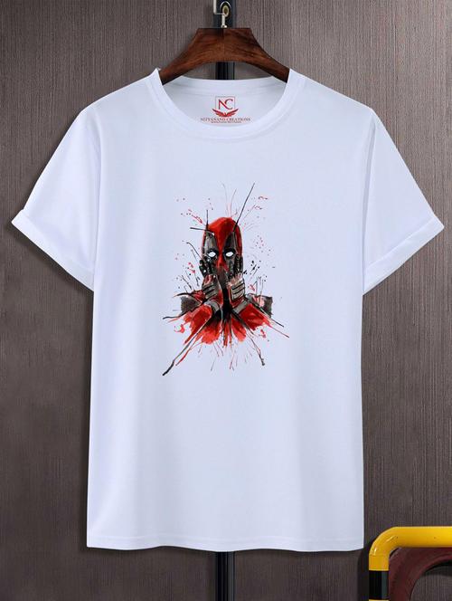 unisex white graphic printed t-shirt - 20847597 - Very Small Image - 1