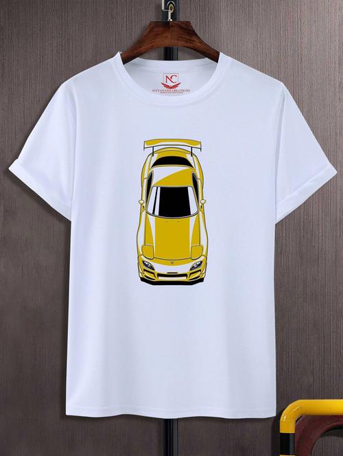 unisex white polyester graphic t-shirt - 20847598 - Very Small Image - 1