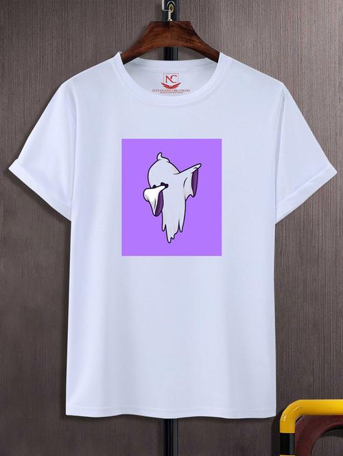 unisex white polyester graphic t-shirt - 20847599 - Very Small Image - 1