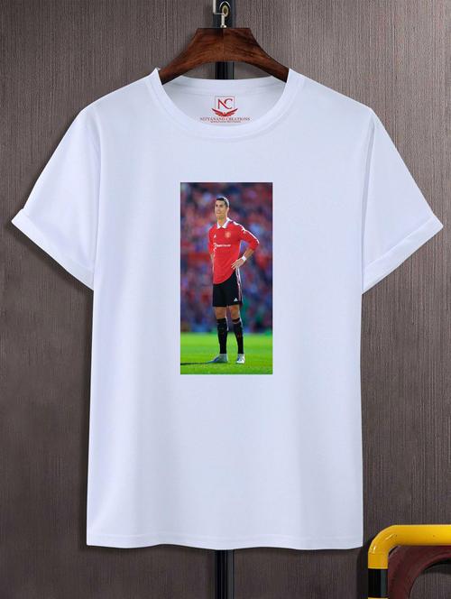 unisex white graphic printed t-shirt - 20847602 - Very Small Image - 1
