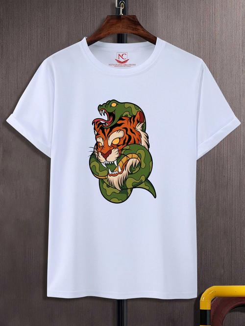 unisex white graphic printed t-shirt - 20847604 - Very Small Image - 1