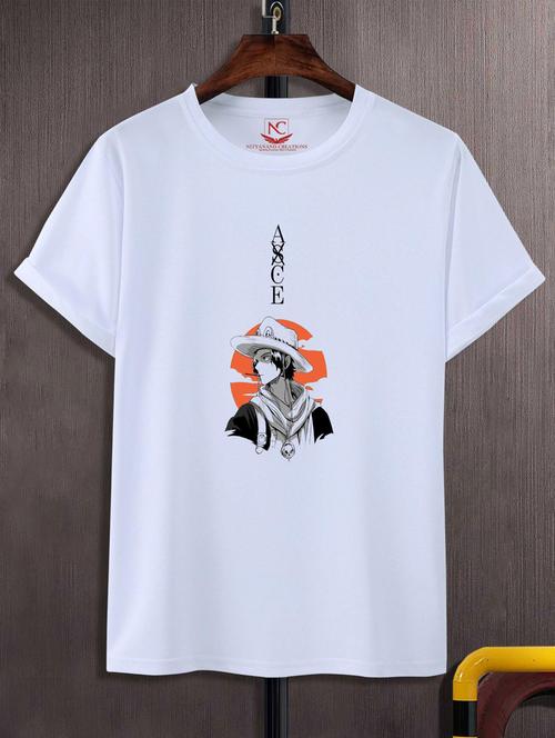 unisex white graphic printed t-shirt - 20847605 - Very Small Image - 1