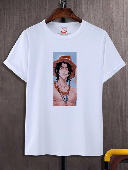 unisex white graphic printed t-shirt - 20847606 - Very Small Image - 1
