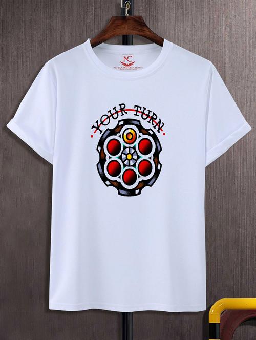 unisex white polyester graphic t-shirt - 20847610 - Very Small Image - 1