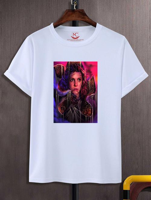 unisex white graphic printed t-shirt - 20847620 - Very Small Image - 1