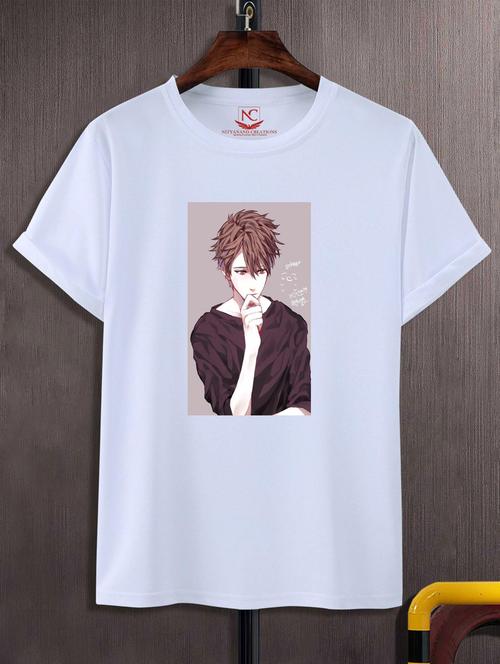 unisex white graphic printed t-shirt - 20847621 - Very Small Image - 1