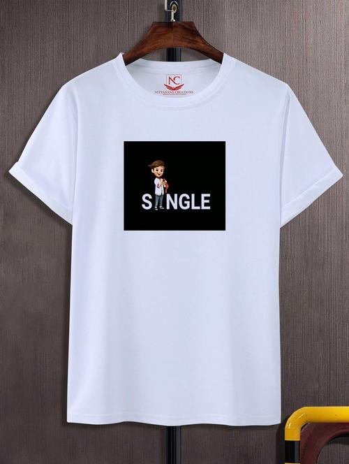unisex white graphic printed t-shirt - 20847624 - Very Small Image - 1