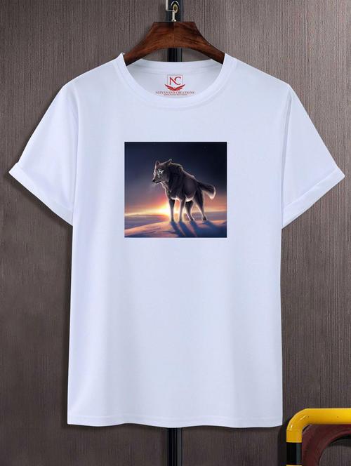 unisex white graphic printed t-shirt - 20847634 - Very Small Image - 1