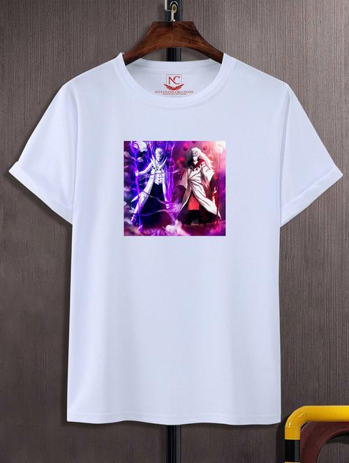 unisex white graphic printed t-shirt - 20847646 - Very Small Image - 1