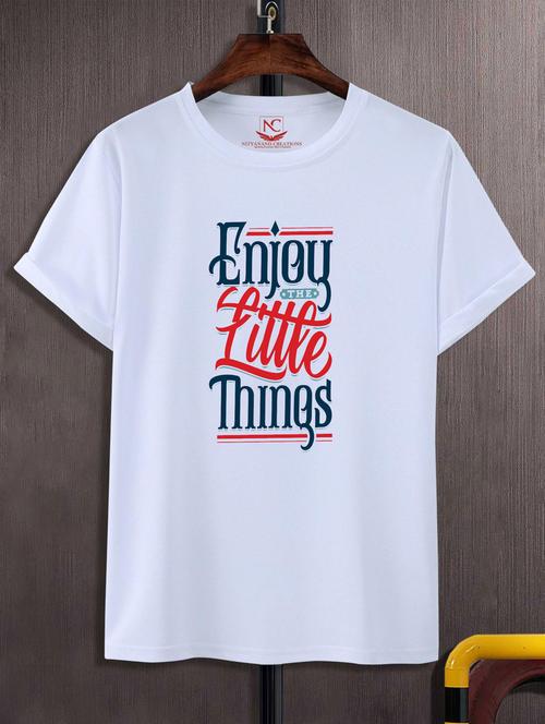 unisex white graphic printed t-shirt - 20847656 - Very Small Image - 1