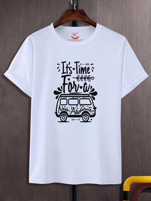 unisex white graphic printed t-shirt - 20847657 - Very Small Image - 1
