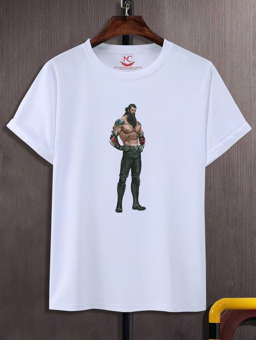 unisex white graphic printed t-shirt - 20847660 - Very Small Image - 1