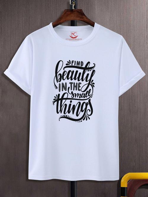 unisex white graphic printed t-shirt - 20847662 - Very Small Image - 1