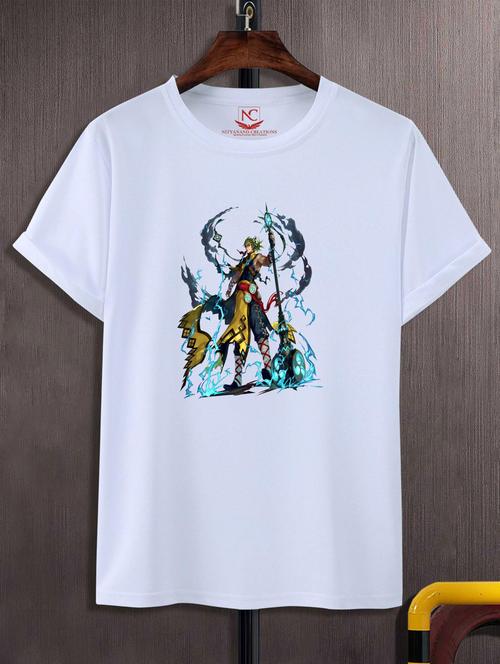 unisex white graphic printed t-shirt - 20847664 - Very Small Image - 1