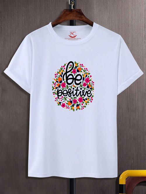 unisex white graphic printed t-shirt - 20847665 - Very Small Image - 1