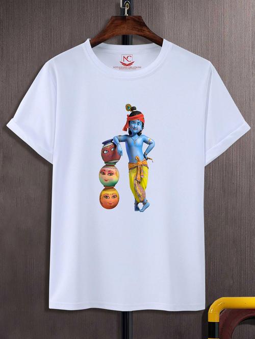unisex white graphic printed t-shirt - 20847668 - Very Small Image - 1