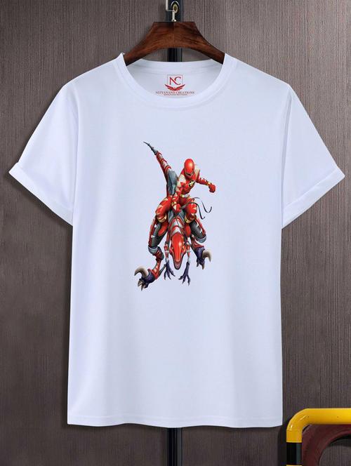 unisex white graphic printed t-shirt - 20847669 - Very Small Image - 1