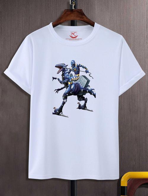 unisex white graphic printed t-shirt - 20847670 - Very Small Image - 1