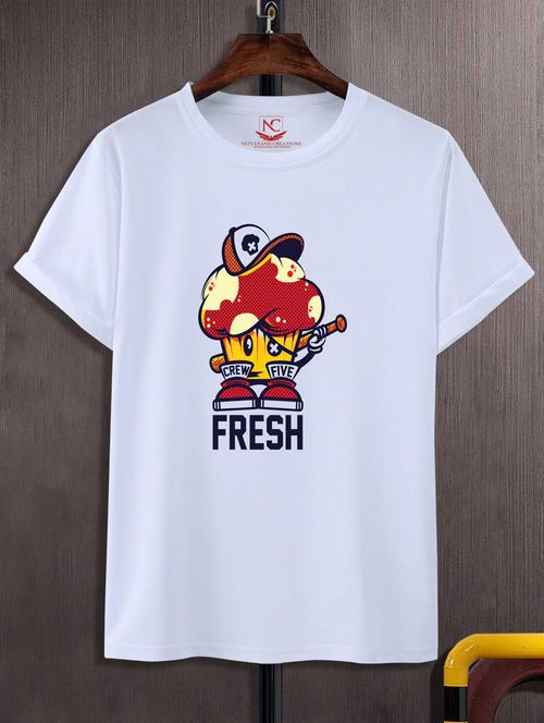 unisex white polyester graphic t-shirt - 20847676 - Very Small Image - 1