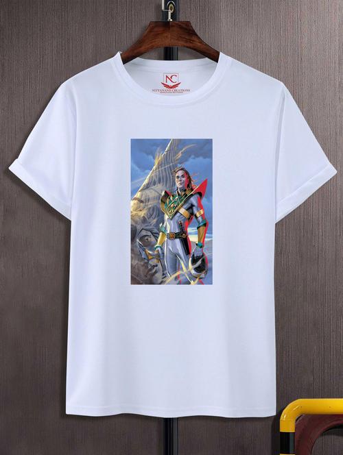 unisex white graphic printed t-shirt - 20847679 - Very Small Image - 1