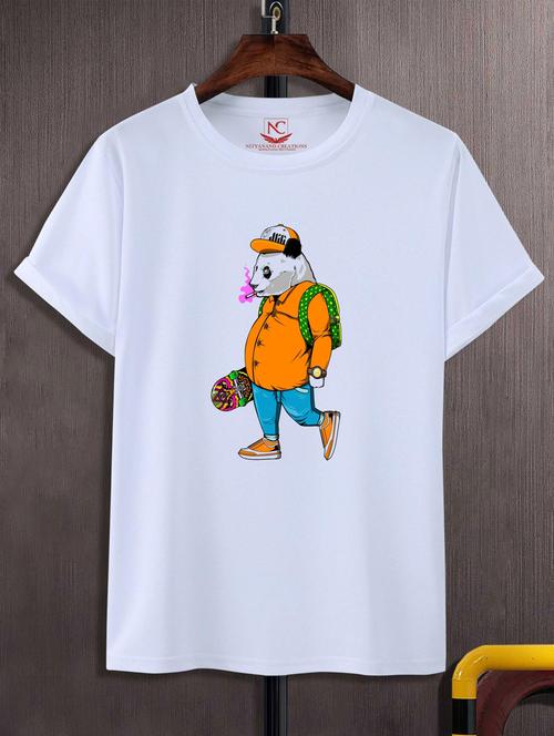 unisex white graphic printed t-shirt - 20847686 - Very Small Image - 1