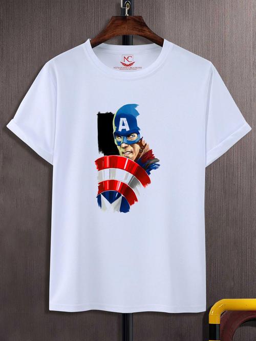 unisex white graphic printed t-shirt - 20847687 - Very Small Image - 1