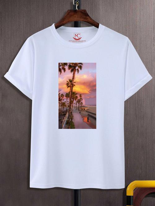 unisex white graphic printed t-shirt - 20847692 - Very Small Image - 1