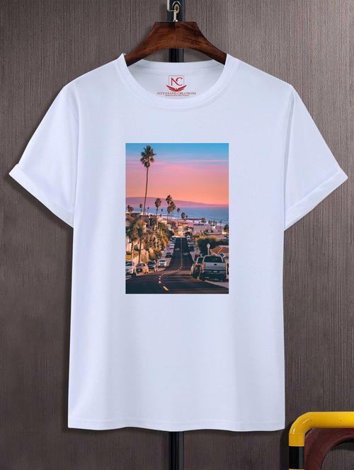 unisex white graphic printed t-shirt - 20847693 - Very Small Image - 1