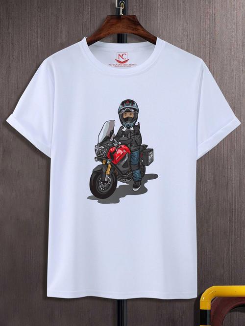 unisex white graphic printed t-shirt - 20847698 - Very Small Image - 1