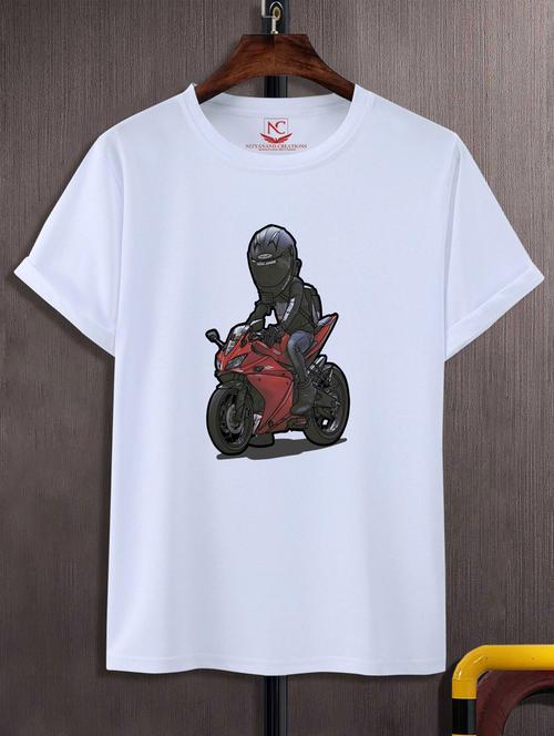 unisex white graphic printed t-shirt - 20847702 - Very Small Image - 1