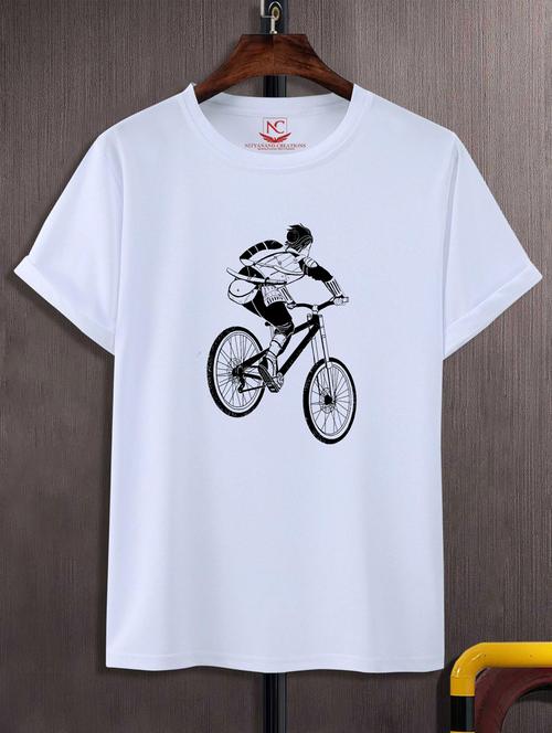 unisex white graphic printed t-shirt - 20847705 - Very Small Image - 1