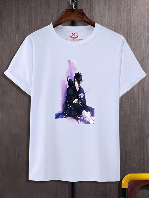 unisex white graphic printed t-shirt - 20847714 - Very Small Image - 1