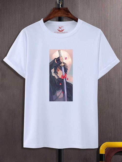 unisex white polyester graphic t-shirt - 20847718 - Very Small Image - 1