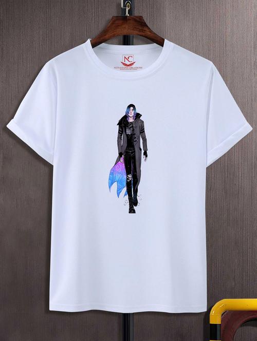 unisex white polyester graphic t-shirt - 20847730 - Very Small Image - 1