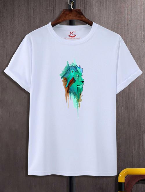 unisex white graphic printed t-shirt - 20847735 - Very Small Image - 1