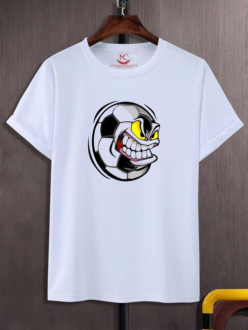 unisex white graphic printed t-shirt - 20847740 - Very Small Image - 1