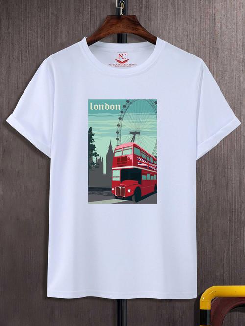 unisex white graphic printed t-shirt - 20847744 - Very Small Image - 1