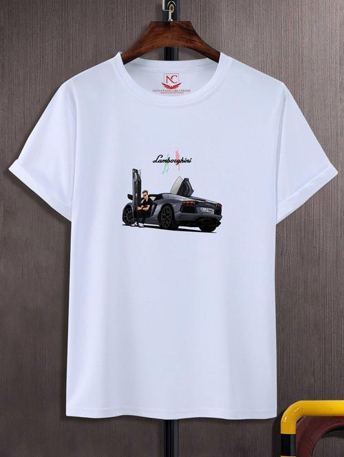 unisex white graphic printed t-shirt - 20847747 - Very Small Image - 1