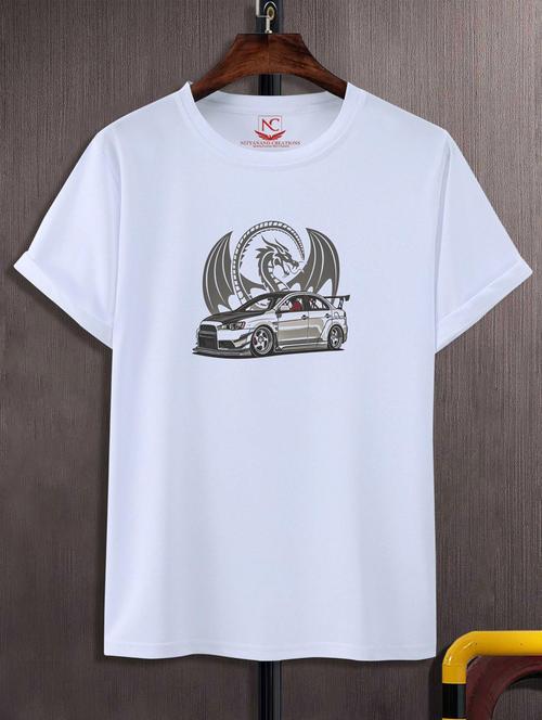 unisex white graphic printed t-shirt - 20847750 - Very Small Image - 1