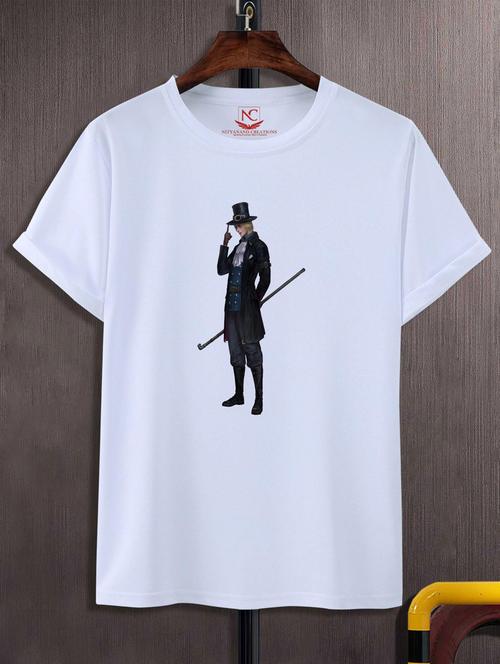 unisex white polyester graphic t-shirt - 20847756 - Very Small Image - 1