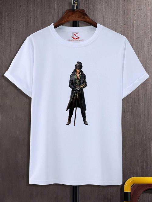 unisex white graphic printed t-shirt - 20847757 - Very Small Image - 1