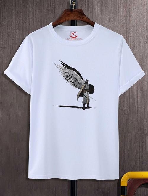 unisex white graphic printed t-shirt - 20847760 - Very Small Image - 1