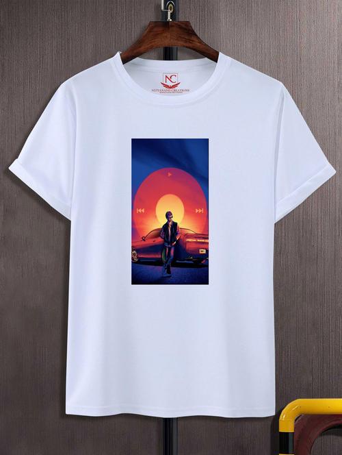 unisex white polyester graphic t-shirt - 20847765 - Very Small Image - 1