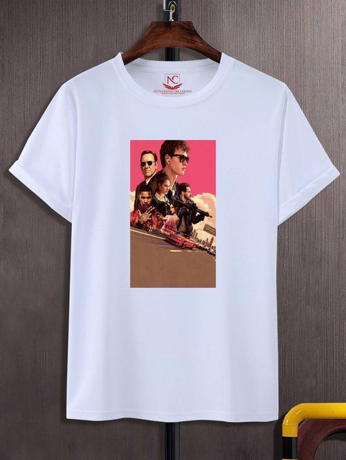 unisex white graphic printed t-shirt - 20847769 - Very Small Image - 1