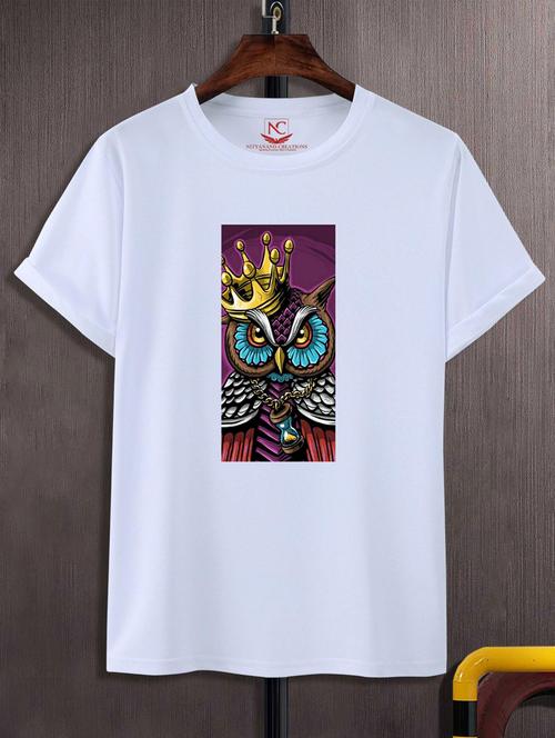 unisex white graphic printed t-shirt - 20847770 - Very Small Image - 1