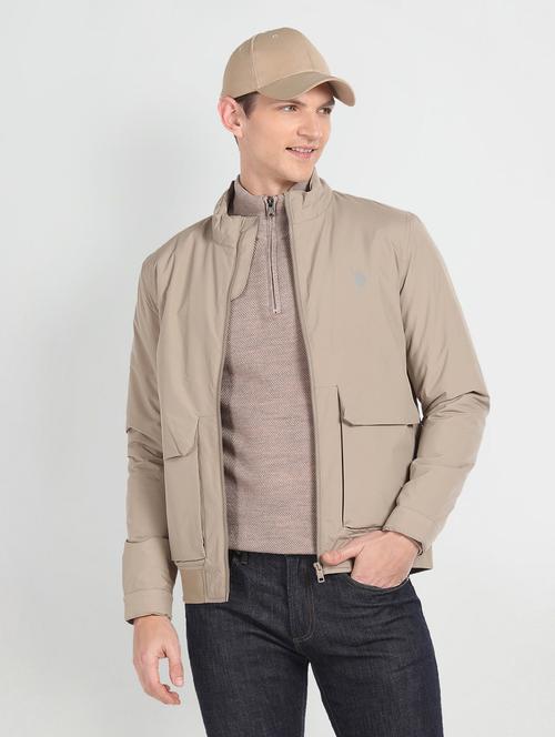 men solid casual jacket - 20849040 - Very Small Image - 1
