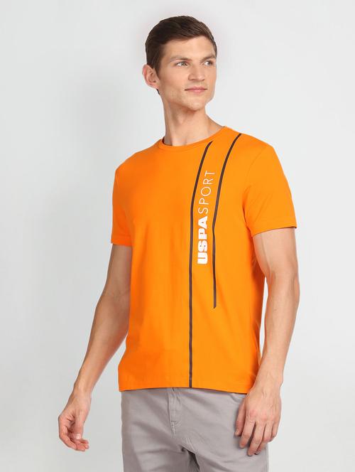 orange cotton blend t-shirt - 20850187 - Very Small Image - 1